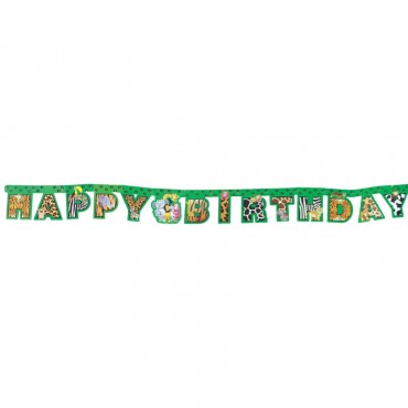 Themez Only Jungle Paper H B Letter Banner 1 Piece Pack